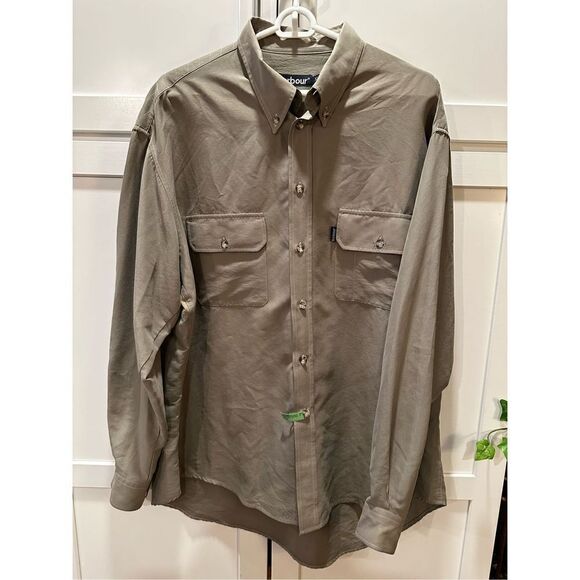 Barbour Tollgate Button Up Overshirt Agave Green Men’s Sz XL - Picture 1 of 5